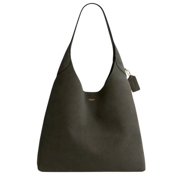 Coach Handbags - Coach Brooklyn Shoulder Bag 39 (Green Suede & Leather)